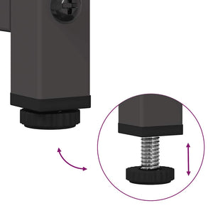 Credenza-Buffet-Armadio da cucina Nera 100,5x39x107 cm in Acciaio Laminato a Freddo 485174