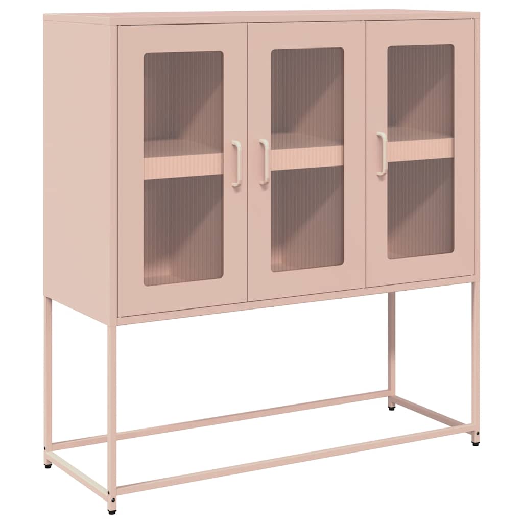 Credenza-Buffet-Armadio da cucina Rosa 100,5x39x107 cm in Acciaio Laminato a Freddo 414876