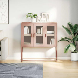 Credenza-Buffet-Armadio da cucina Rosa 100,5x39x107 cm in Acciaio Laminato a Freddo 414876