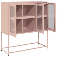 Credenza-Buffet-Armadio da cucina Rosa 100,5x39x107 cm in Acciaio Laminato a Freddo 414876