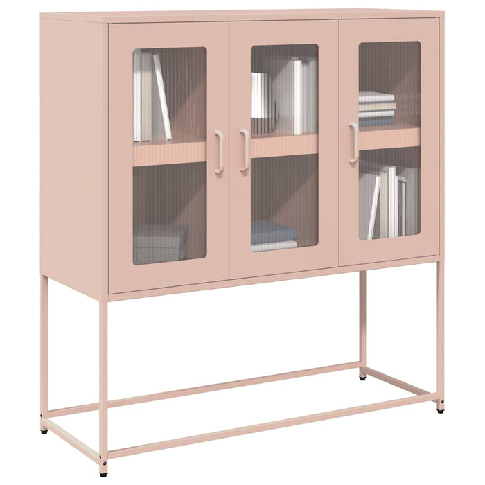 Credenza-Buffet-Armadio da cucina Rosa 100,5x39x107 cm in Acciaio Laminato a Freddo 414876