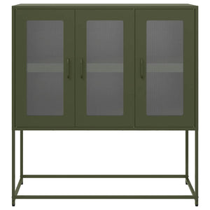 Credenza Verde Oliva 100,5x39x107 cm Acciaio Laminato a Freddo 853408
