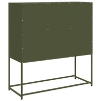 Credenza Verde Oliva 100,5x39x107 cm Acciaio Laminato a Freddo 853408