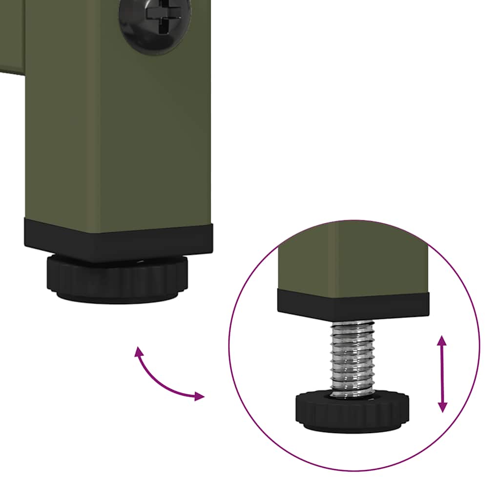 Credenza Verde Oliva 100,5x39x107 cm Acciaio Laminato a Freddo 853408