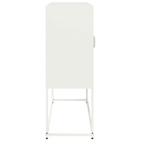 vidaXL Credenza Bianca 100,5x39x107 cm in Acciaio Laminato a Freddo