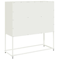 vidaXL Credenza Bianca 100,5x39x107 cm in Acciaio Laminato a Freddo