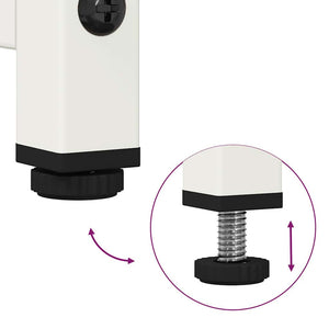 Credenza-Buffet-Armadio da cucina Bianca 100,5x39x107 cm in Acciaio Laminato a Freddo 578061