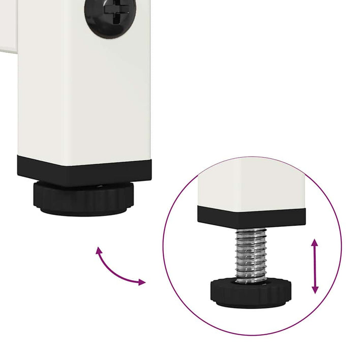 vidaXL Credenza Bianca 100,5x39x107 cm in Acciaio Laminato a Freddo