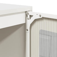 vidaXL Credenza Bianca 100,5x39x107 cm in Acciaio Laminato a Freddo