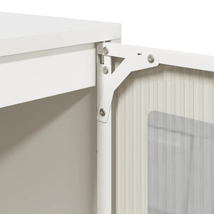 vidaXL Credenza Bianca 100,5x39x107 cm in Acciaio Laminato a Freddo