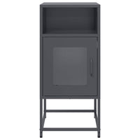 Comodino-Tavolino da notte Antracite 36x39x78 cm in Acciaio Laminato a Freddo