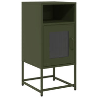 vidaXL Comodino Verde Oliva 36x39x78 cm in Acciaio Laminato a Freddo