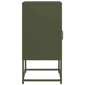 vidaXL Comodino Verde Oliva 36x39x78 cm in Acciaio Laminato a Freddo