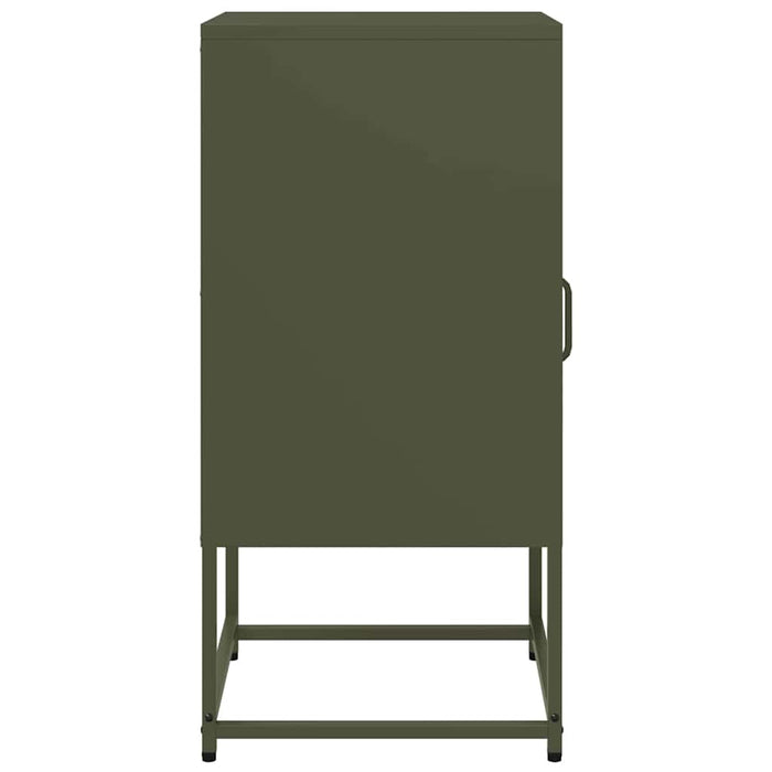 vidaXL Comodino Verde Oliva 36x39x78 cm in Acciaio Laminato a Freddo