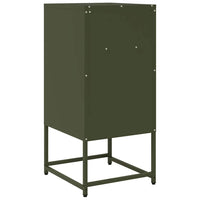 vidaXL Comodino Verde Oliva 36x39x78 cm in Acciaio Laminato a Freddo