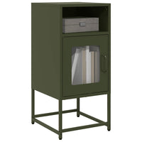 vidaXL Comodino Verde Oliva 36x39x78 cm in Acciaio Laminato a Freddo