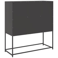 vidaXL Credenza Nera 100,5x39x107 cm in Acciaio Laminato a Freddo