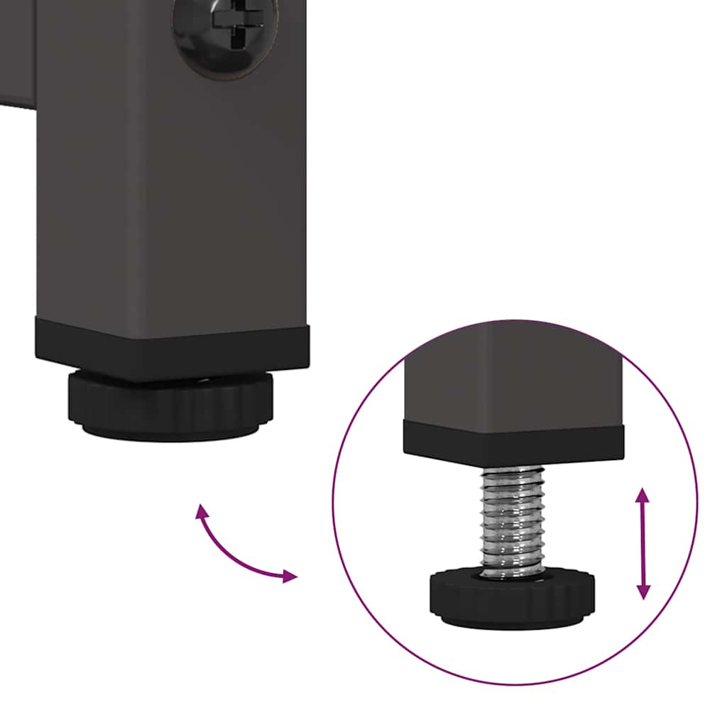 Credenza-Buffet-Armadio da cucina Nera 100,5x39x107 cm in Acciaio Laminato a Freddo 720873