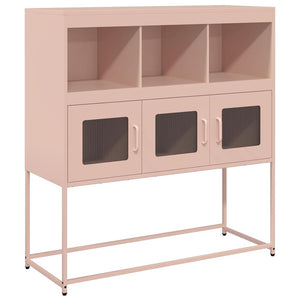 vidaXL Credenza Rosa 100,5x39x107 cm in Acciaio Laminato a Freddo