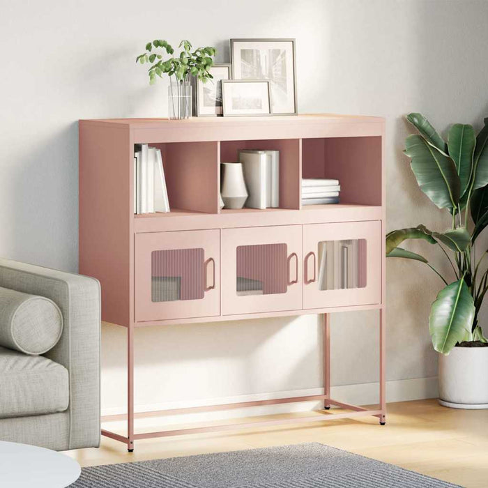 Credenza-Buffet-Armadio da cucina Rosa 100,5x39x107 cm in Acciaio Laminato a Freddo 398861