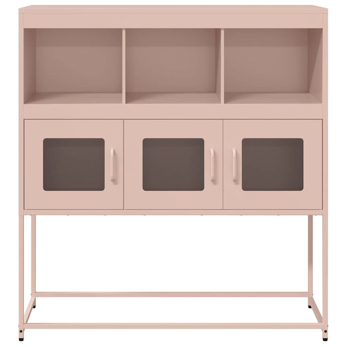 vidaXL Credenza Rosa 100,5x39x107 cm in Acciaio Laminato a Freddo