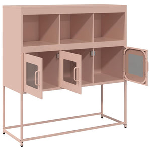 Credenza-Buffet-Armadio da cucina Rosa 100,5x39x107 cm in Acciaio Laminato a Freddo 398861
