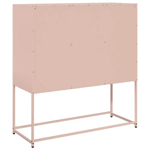 vidaXL Credenza Rosa 100,5x39x107 cm in Acciaio Laminato a Freddo