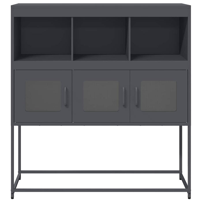 Credenza-Buffet-Armadio da cucina Antracite 100,5x39x107 cm in Acciaio Laminato a Freddo 444745