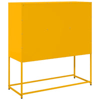 Credenza Giallo Senape 100,5x39x107cm Acciaio Laminato Freddo
