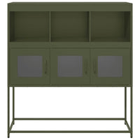 Credenza Verde Oliva 100,5x39x107 cm Acciaio Laminato a Freddo 853420