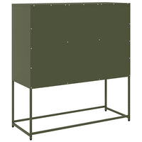 Credenza Verde Oliva 100,5x39x107 cm Acciaio Laminato a Freddo 853420