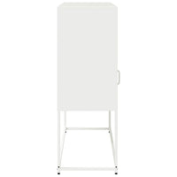 vidaXL Credenza Bianca 100,5x39x107 cm in Acciaio Laminato a Freddo