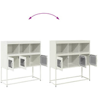 vidaXL Credenza Bianca 100,5x39x107 cm in Acciaio Laminato a Freddo