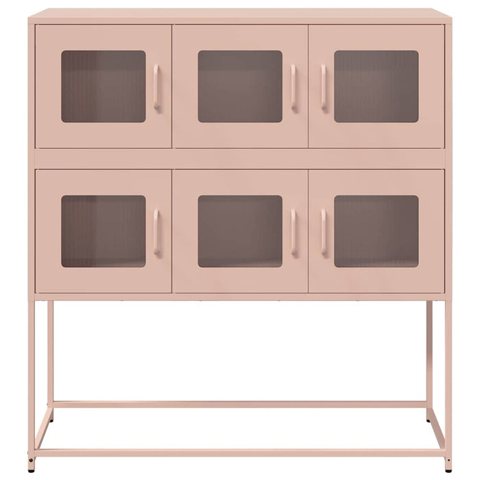 vidaXL Credenza Rosa 100,5x39x107 cm in Acciaio Laminato a Freddo