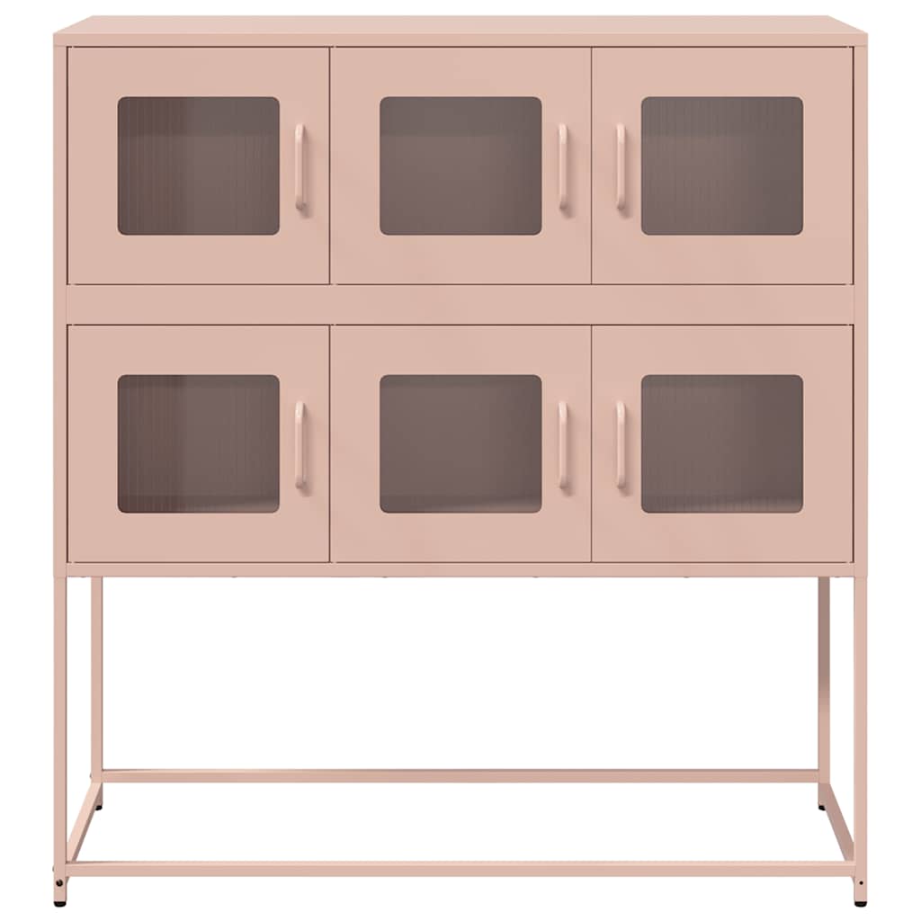 Credenza-Buffet-Armadio da cucina Rosa 100,5x39x107 cm in Acciaio Laminato a Freddo 106250