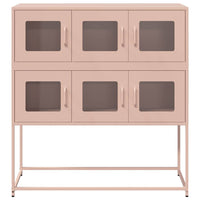 Credenza-Buffet-Armadio da cucina Rosa 100,5x39x107 cm in Acciaio Laminato a Freddo 106250
