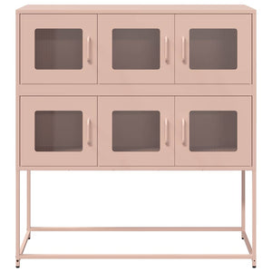Credenza-Buffet-Armadio da cucina Rosa 100,5x39x107 cm in Acciaio Laminato a Freddo 106250