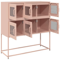 vidaXL Credenza Rosa 100,5x39x107 cm in Acciaio Laminato a Freddo
