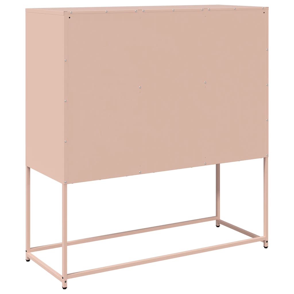 Credenza-Buffet-Armadio da cucina Rosa 100,5x39x107 cm in Acciaio Laminato a Freddo 106250