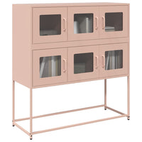 vidaXL Credenza Rosa 100,5x39x107 cm in Acciaio Laminato a Freddo
