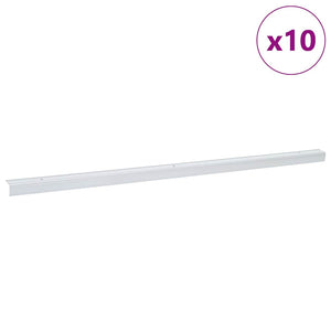 vidaXL Paragradini 10 pcs Argento 67 cm Alluminio