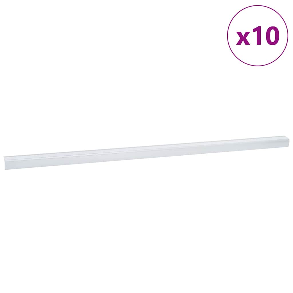 vidaXL Paragradini 10 pcs Argento 67 cm Alluminio