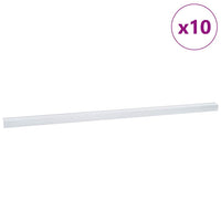 vidaXL Paragradini 10 pcs Argento 67 cm Alluminio