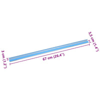 vidaXL Paragradini 10 pcs Argento 67 cm Alluminio