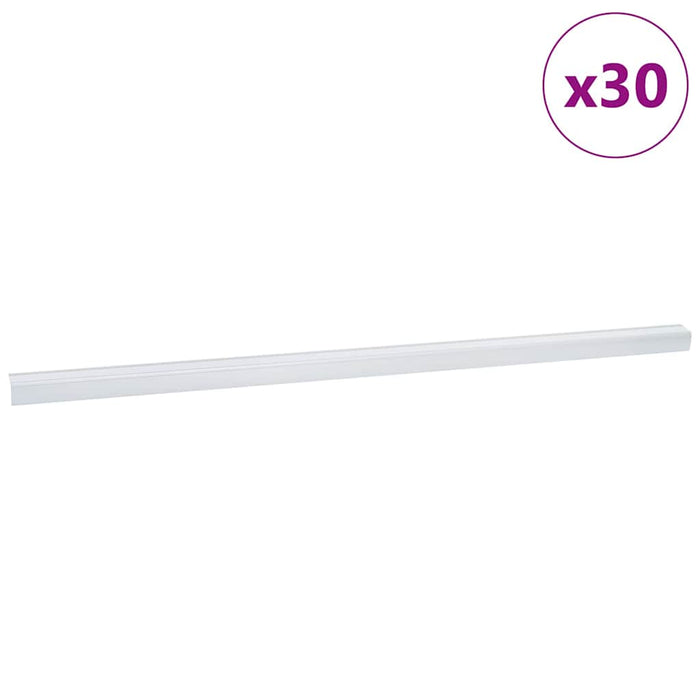 vidaXL Paragradini 30 pcs Argento 67 cm Alluminio
