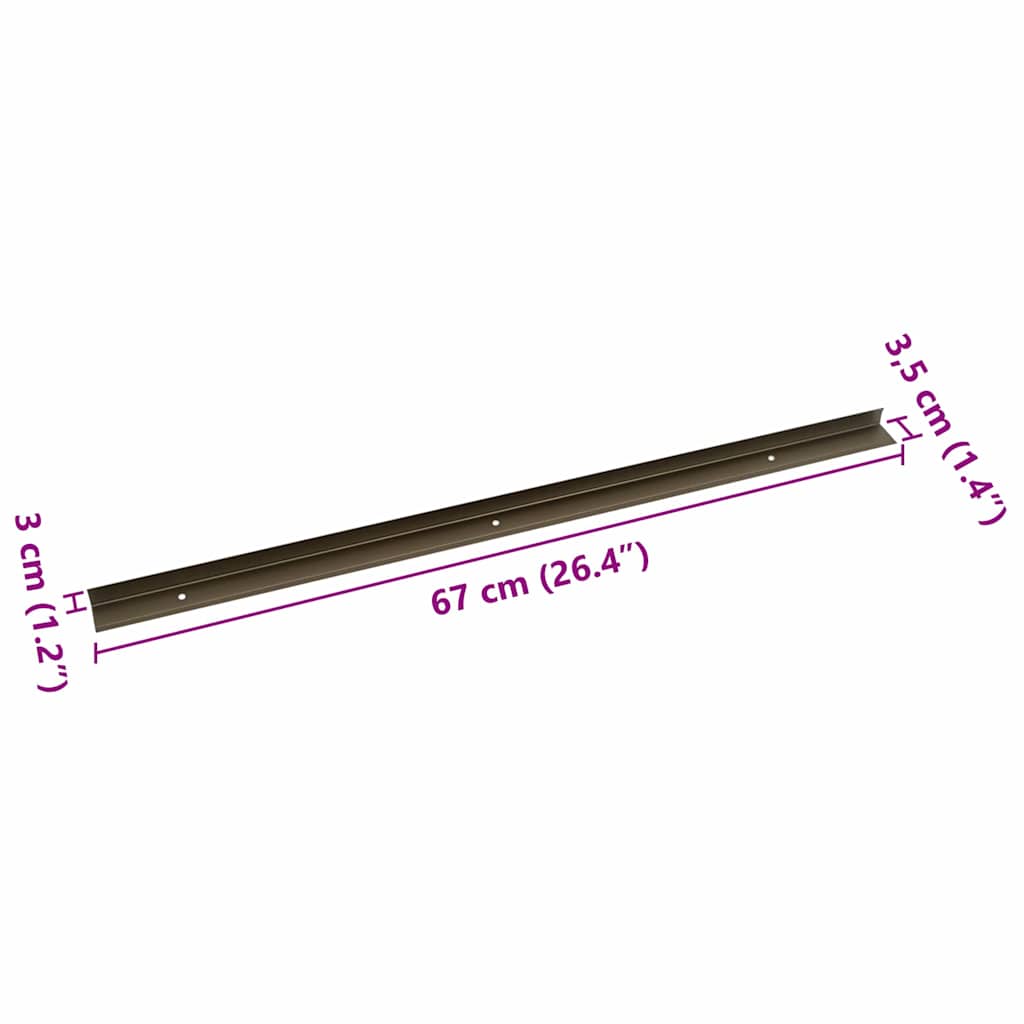 Paragradini 30 pcs Marrone 67 cm Alluminio 4013480