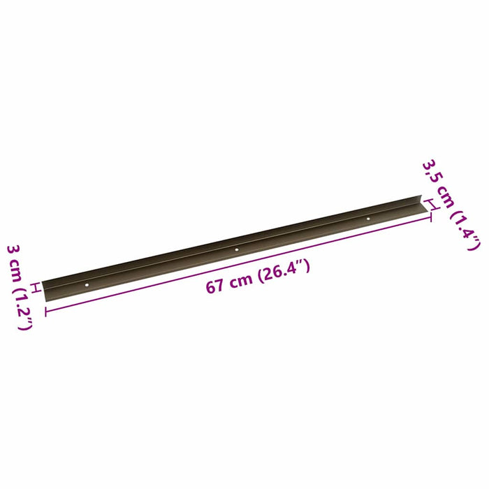 Paragradini 30 pcs Marrone 67 cm Alluminio 4013480