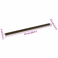 vidaXL Paragradini 30 pcs Marrone 67 cm Alluminio