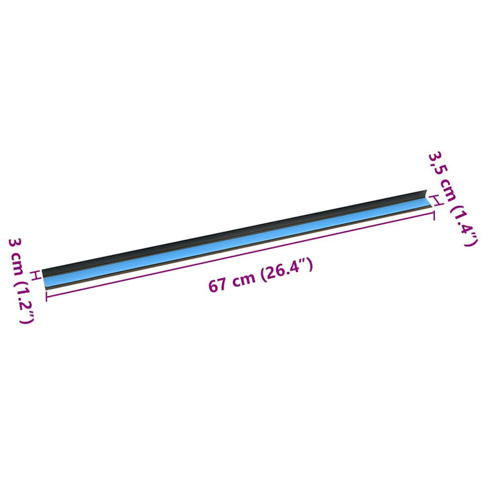 vidaXL Paragradini 30 pcs Marrone 67 cm Alluminio