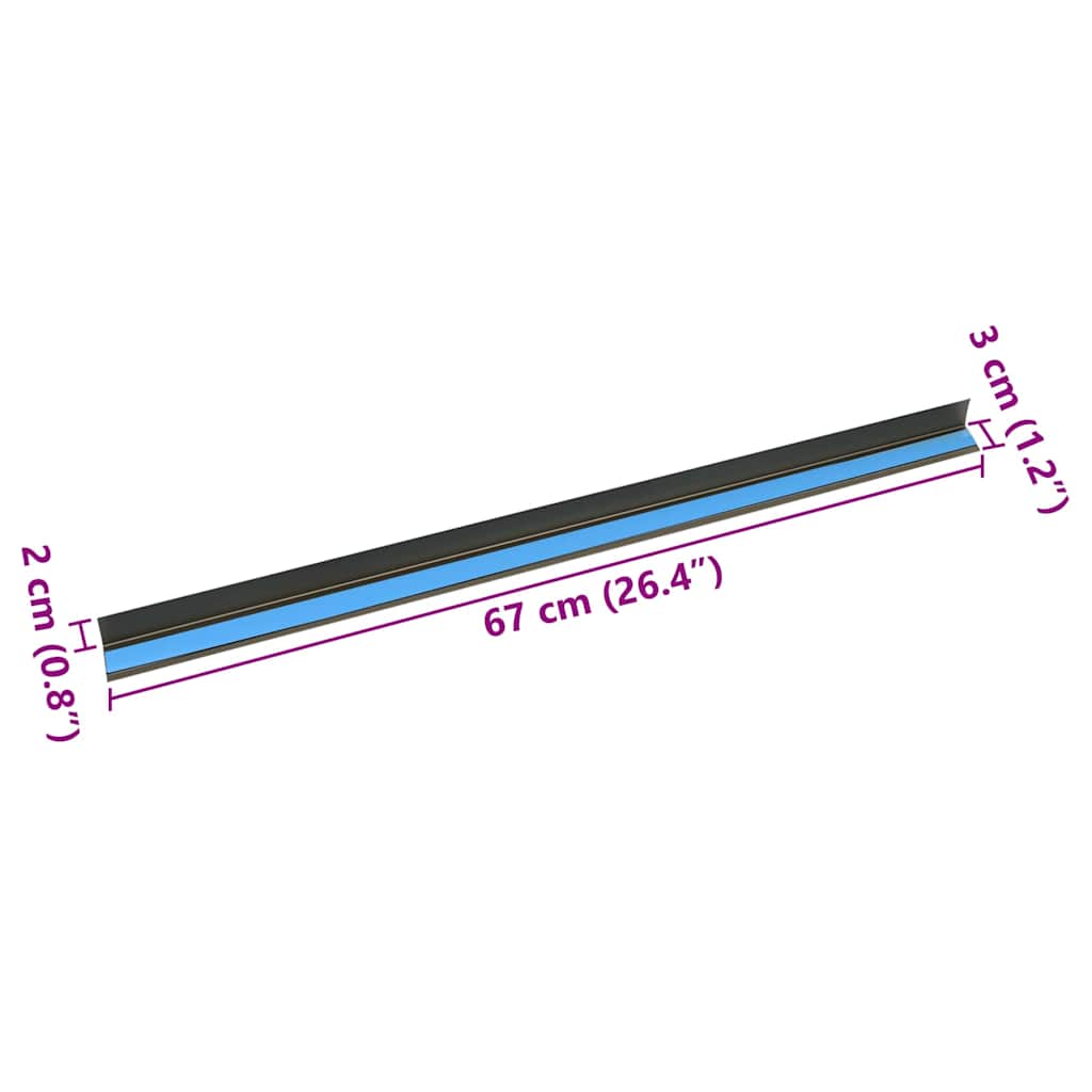 vidaXL Paragradini 30 pcs Champagne 67 cm Alluminio